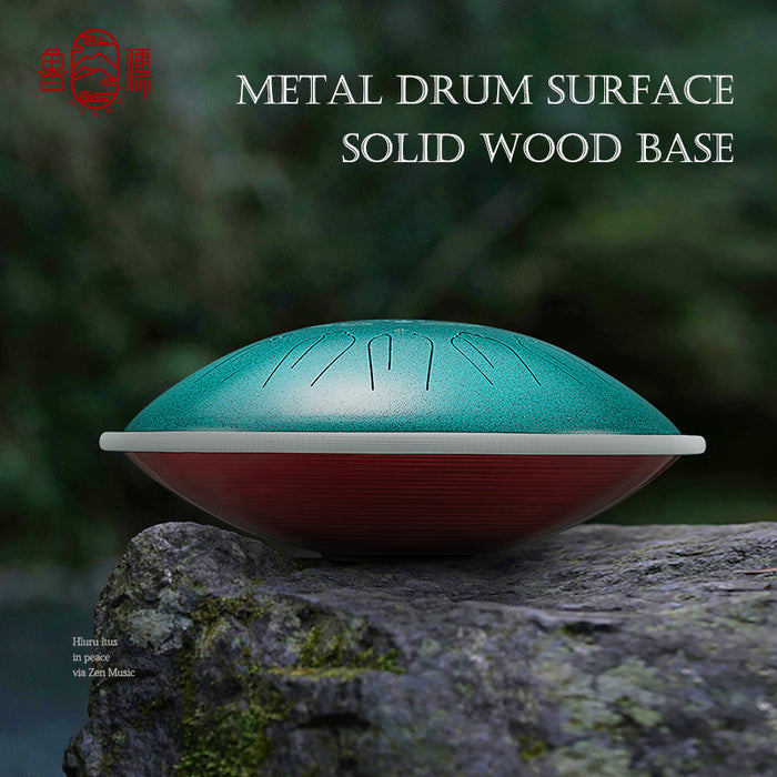 Hluru® • EQ Series | 15 Notes 14'' 440HZ Tongue Drum | Soothe Your Mind and Body