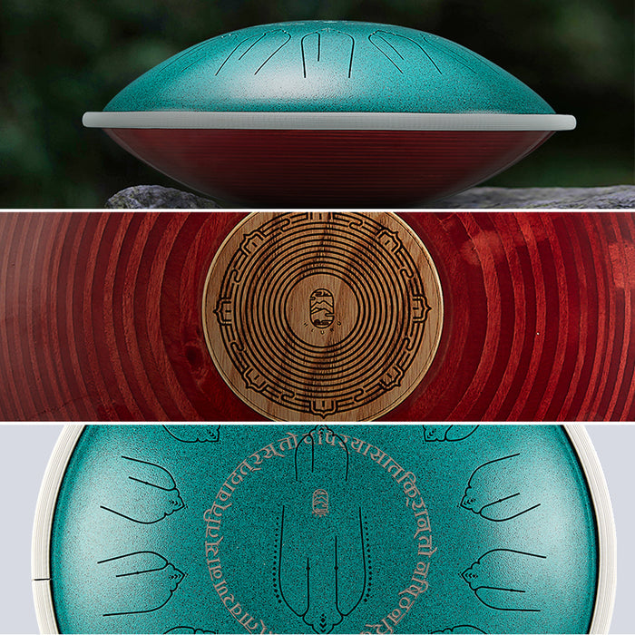 Hluru® • EQ Series | 15 Notes 14'' 440HZ Tongue Drum | Soothe Your Mind and Body