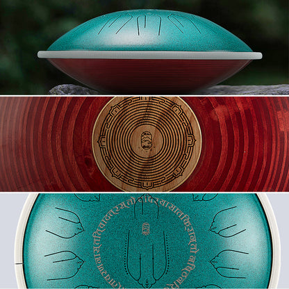 Hluru® • EQ Series | 15 Notes 14'' 440HZ Tongue Drum | Soothe Your Mind and Body
