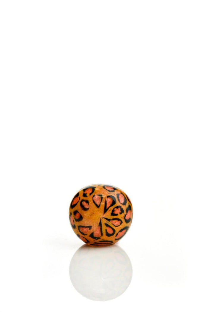 Side view of Hoffman Glass Leopard Handpipe showcasing detailed craftsmanship