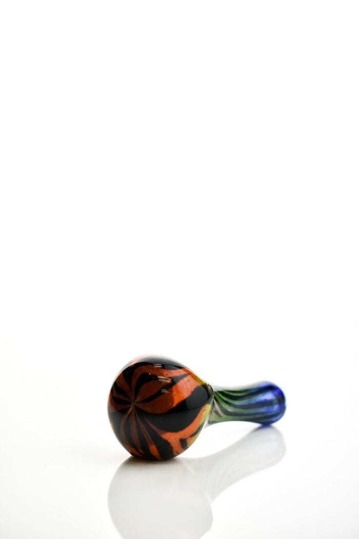Hoffman Glass Rainbow Zebra Handpipe vibrant design - Smoke Spot Smoke Shop
