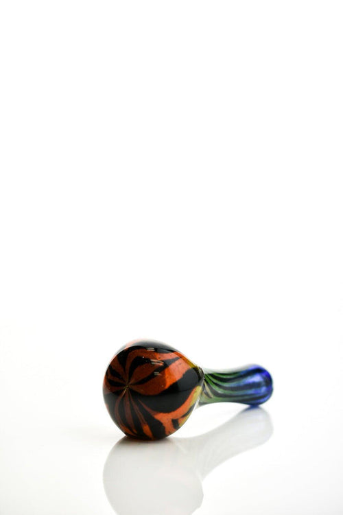 Hoffman Glass Rainbow Zebra Handpipe vibrant design - Smoke Spot Smoke Shop