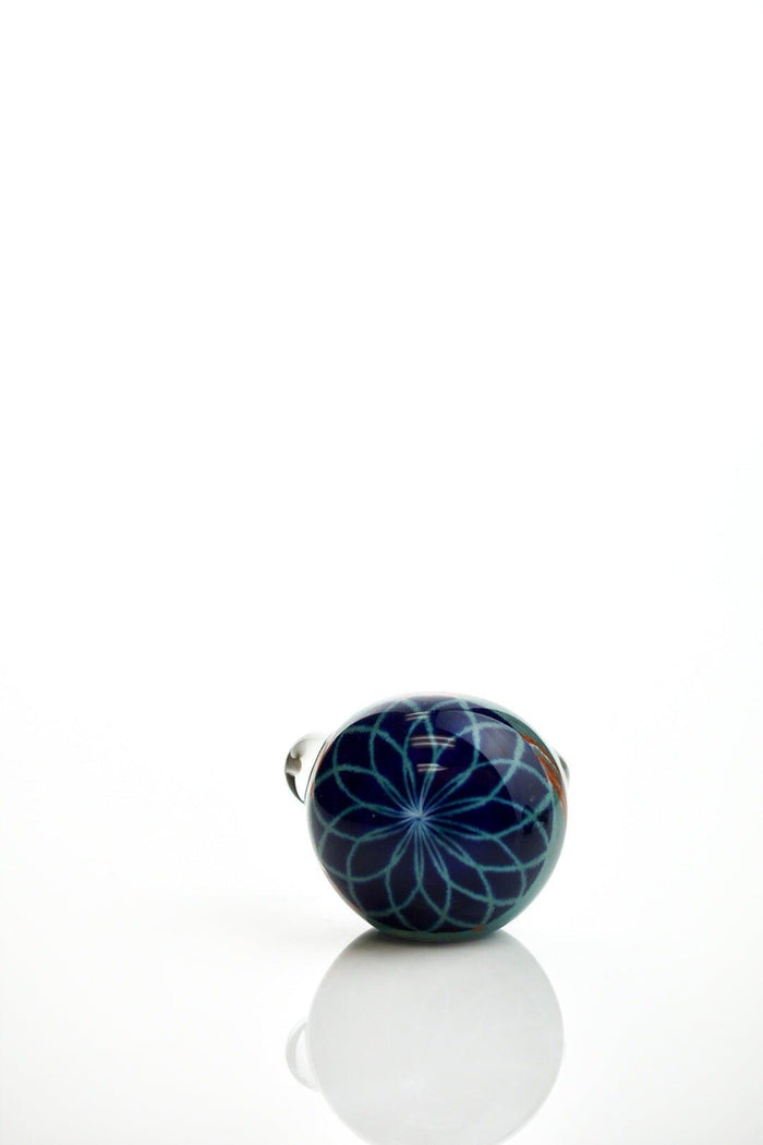 Hoffman glass Reticello Dark Blue - Smoke Spot Smoke Shop