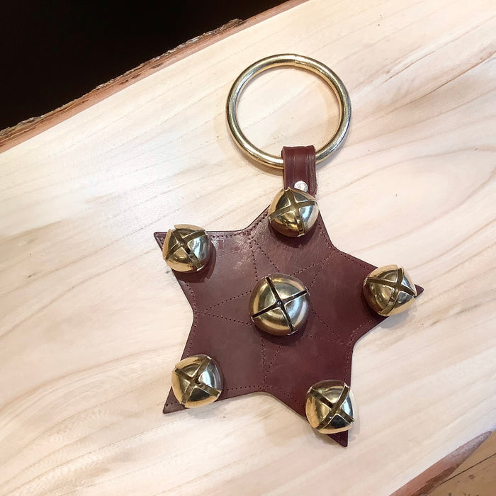 Holiday Leather Doorbell Hangers, Amish Made