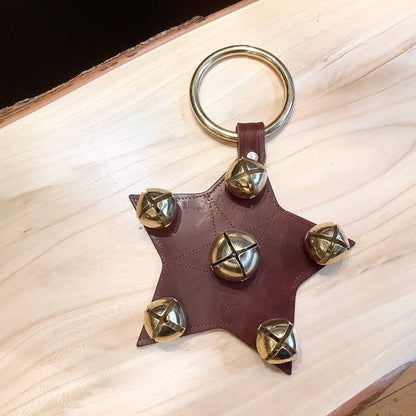 Holiday Leather Doorbell Hangers, Amish Made