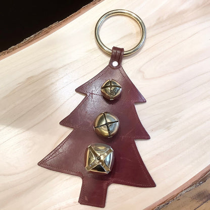 Holiday Leather Doorbell Hangers, Amish Made