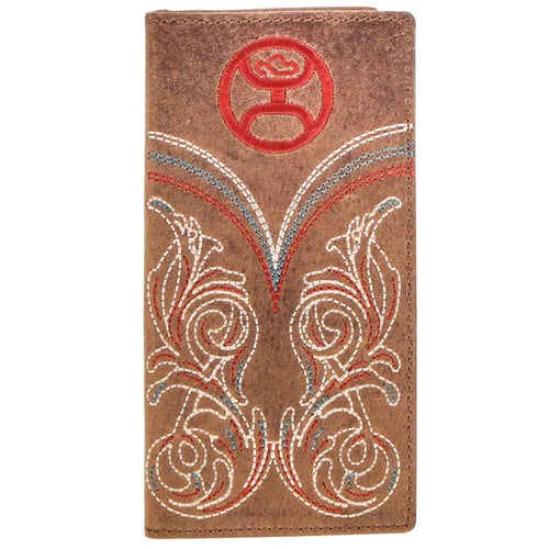 Hooey "Ranger" Tan with Embroidered Accents Rodeo Wallet