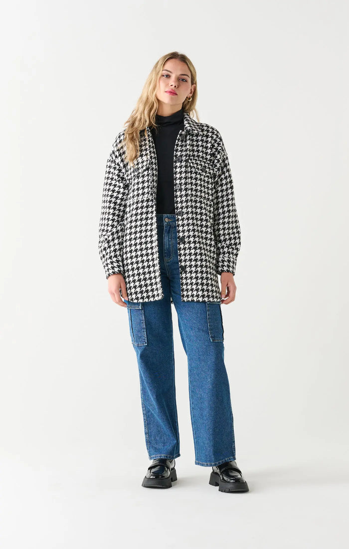 Houndstooth Shacket Acorn Home + Apparel
