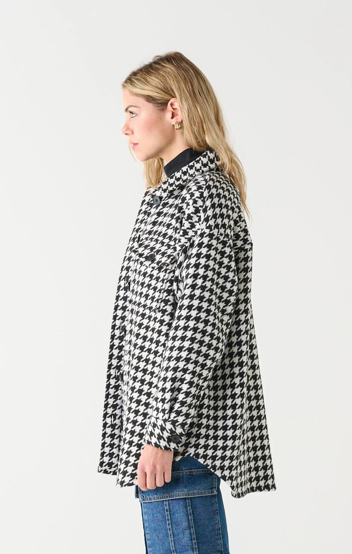 Houndstooth Shacket Acorn Home + Apparel
