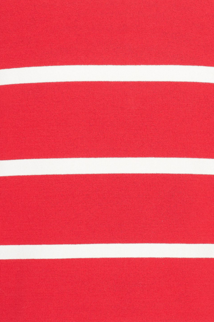 HV Society HVSBella Red Jumper close-up of red and white stripes knit fabric available to shop at Dotique