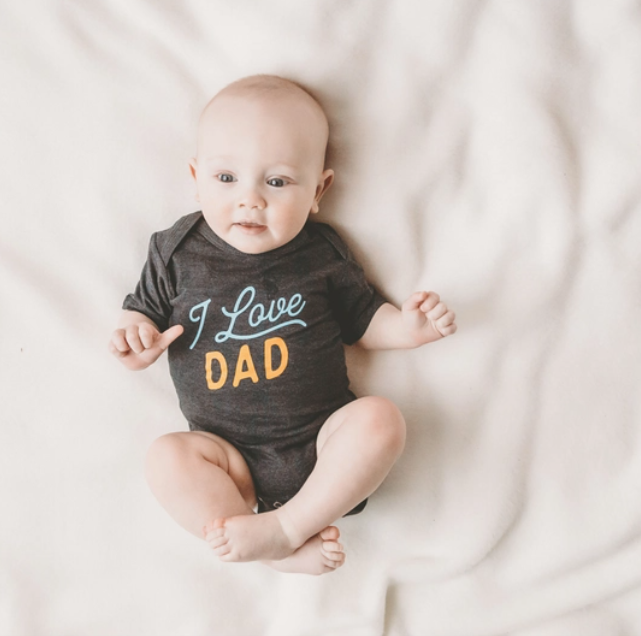 I Love Dad Baby Onesie