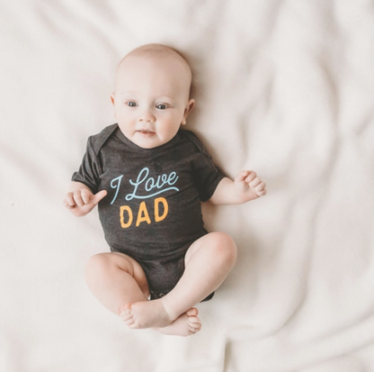 I Love Dad Baby Onesie