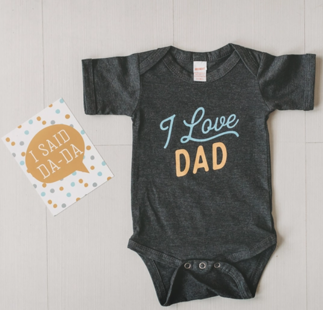 I Love Dad Baby Onesie