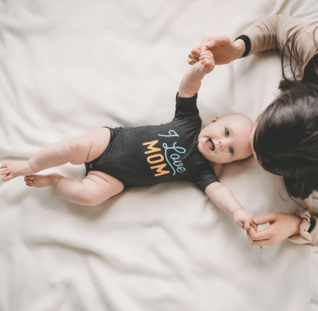 I Love MOM Baby Onesie