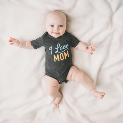I Love MOM Baby Onesie