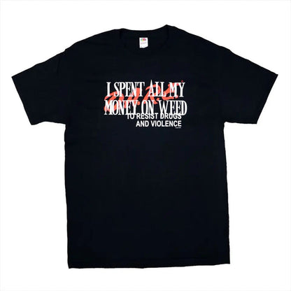 "I Spent All My Money" Funny T-Shirt – Retro Humor Graphic Tee, Unisex Cotton Shirt