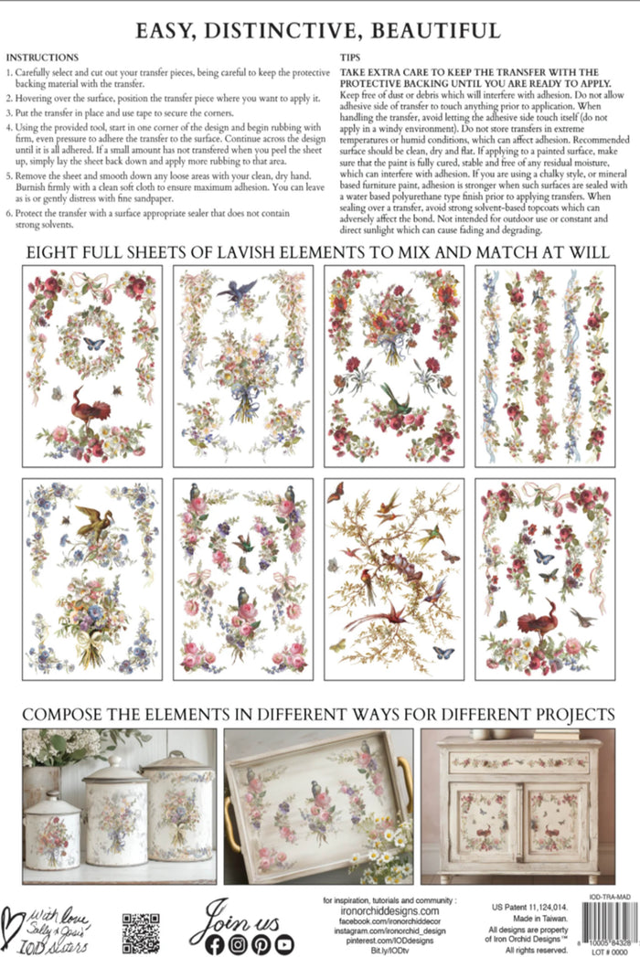 IOD - Iron Orchid Designs - Madeline Transfer 12x16 Pad™