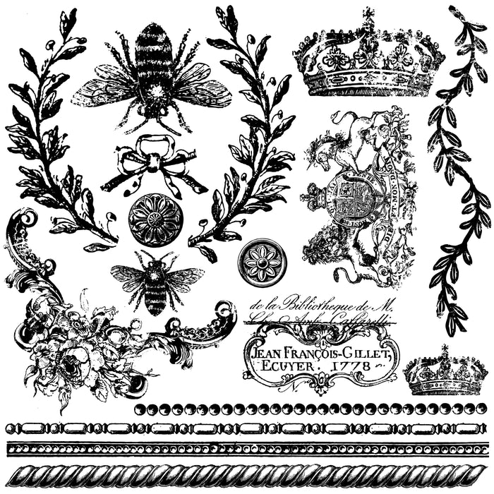 Iron Orchid  Décor Stamp Set - 12x12 - Queen Bee