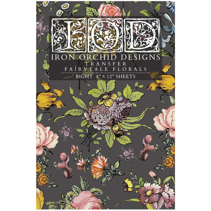 Iron Orchid Fairy Tale Florals Transfer - 8x12