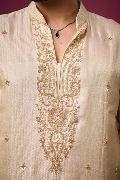Affordable Regal Ornate Ethnic Kurta – Side View | Mahavir NX