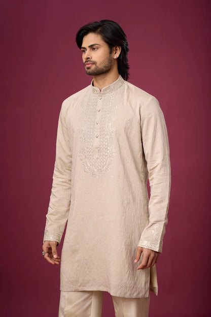 Buy Ethnic Kurta with Stole for Men Online India | Mahavir NX