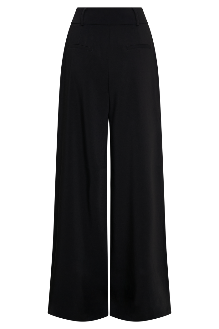 Jacqueline Pleated Wide Leg Pants - Black