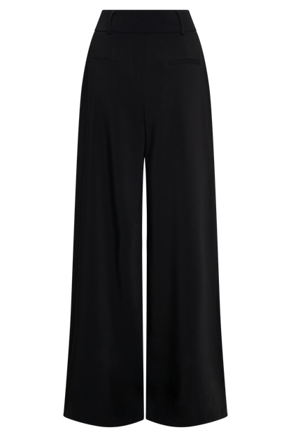 Jacqueline Pleated Wide Leg Pants - Black