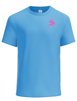 Aqua Blue / YS / Left Chest Logo AS