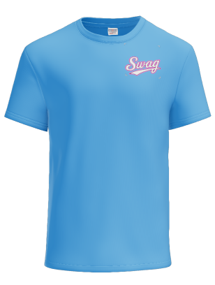 Aqua Blue / YS / Left Chest Swag
