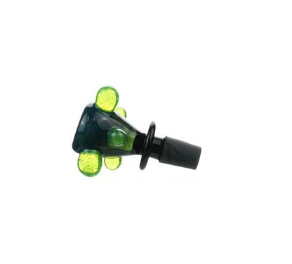 Joe Madigan Colored Bowl Teal Slime Green Dots - Smoke Spot Smoke Shop
