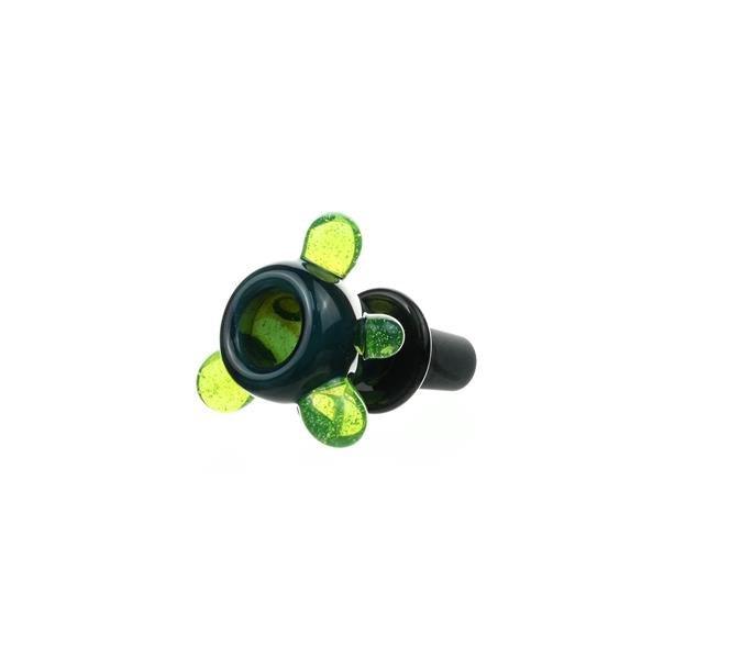 Joe Madigan Colored Bowl Teal Slime Green Dots - Smoke Spot Smoke Shop