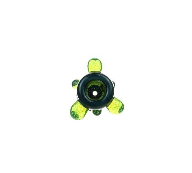 Joe Madigan Colored Bowl Teal Slime Green Dots - Smoke Spot Smoke Shop