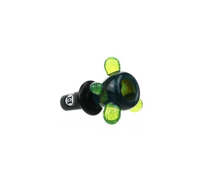 Joe Madigan Colored Bowl Teal Slime Green Dots - Smoke Spot Smoke Shop