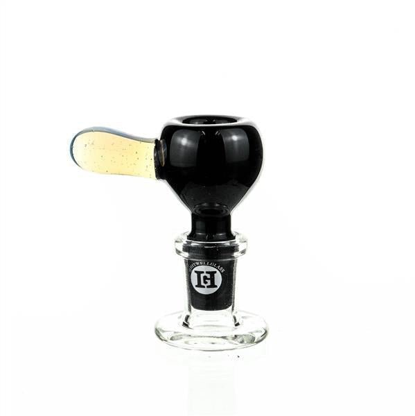 Joe Madigan round black bowl secrete white handle - Smoke Spot Smoke Shop