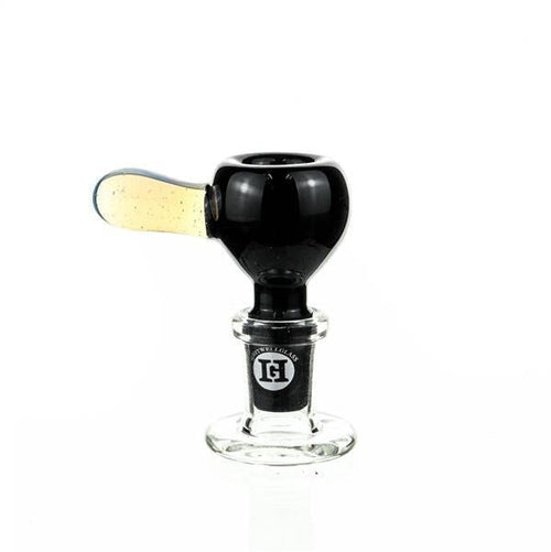 Joe Madigan round black bowl secrete white handle - Smoke Spot Smoke Shop