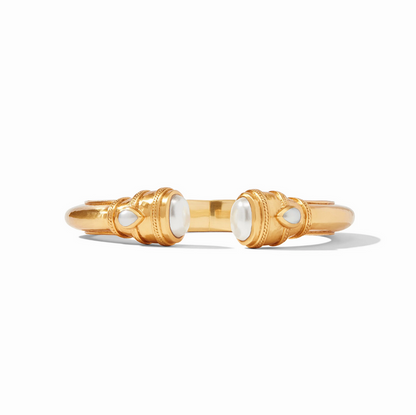 Julie Vos Cannes Demi Hinge Cuff Bracelets in Pearl at Wrapsody