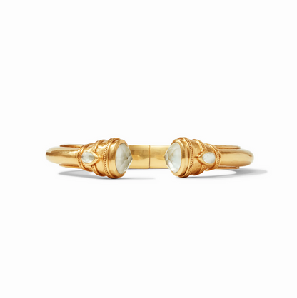 Julie Vos Cannes Demi Hinge Cuff Bracelets in Iridescent Clear at Wrapsody