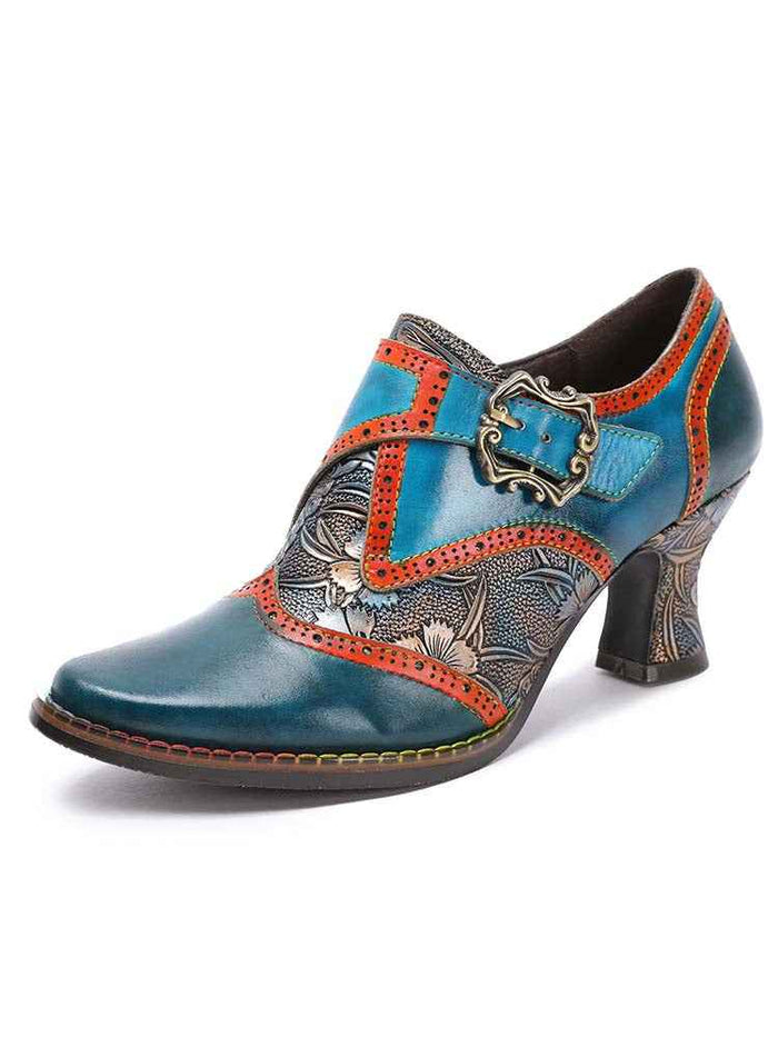 Kaisley Hand Embossed Leather Shoes