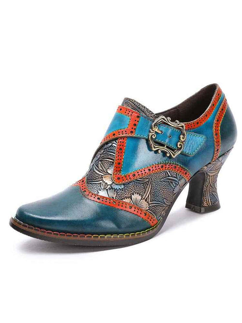 Kaisley Hand Embossed Leather Shoes