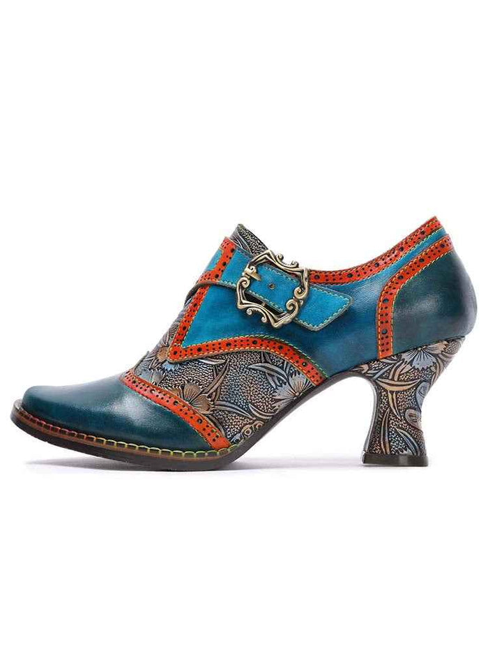 Kaisley Hand Embossed Leather Shoes