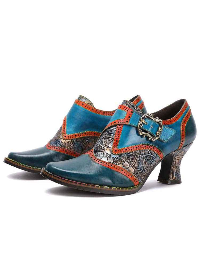 Kaisley Hand Embossed Leather Shoes