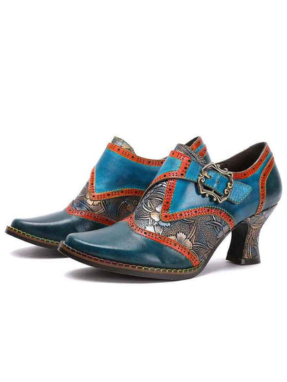 Kaisley Hand Embossed Leather Shoes
