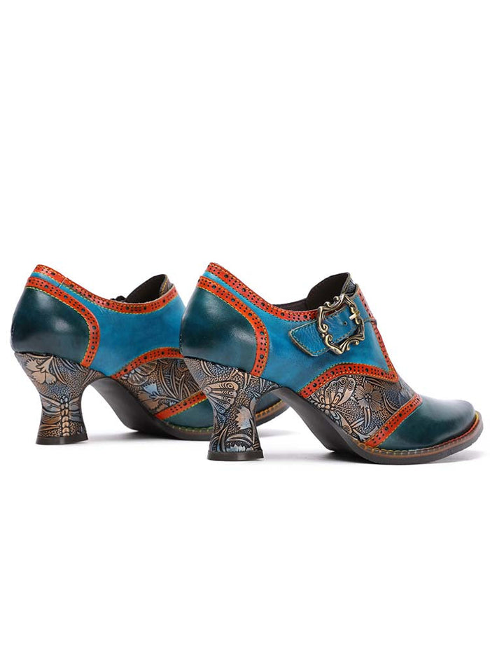 Kaisley Hand Embossed Leather Shoes