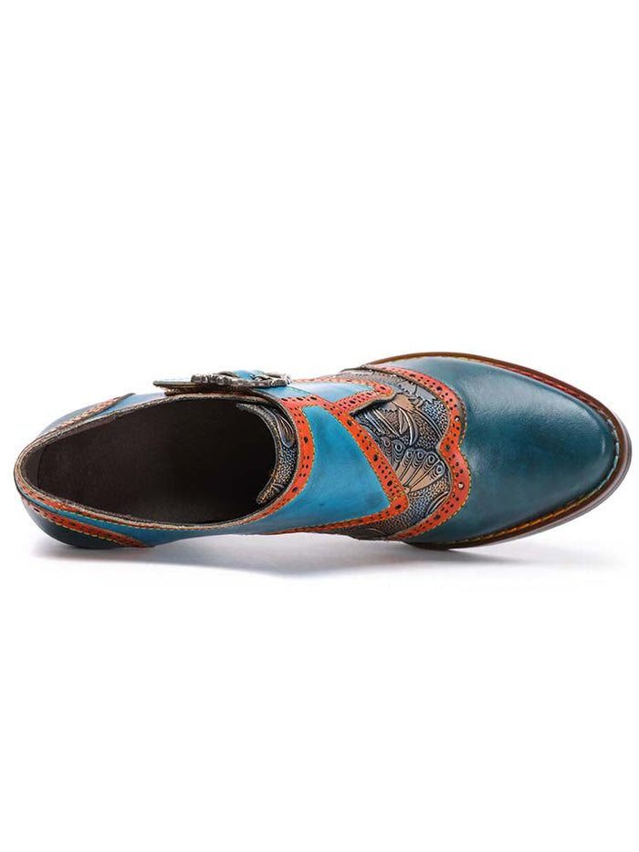Kaisley Hand Embossed Leather Shoes
