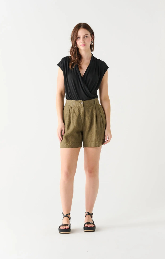 Khaki Linen Short Acorn Home + Apparel