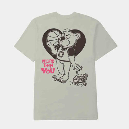 Rear view of the Youth Overtime Teddy Bear Tee.