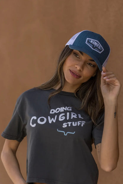 Kimes Ranch Doing Cowgirl Stuff Tee in Pepper