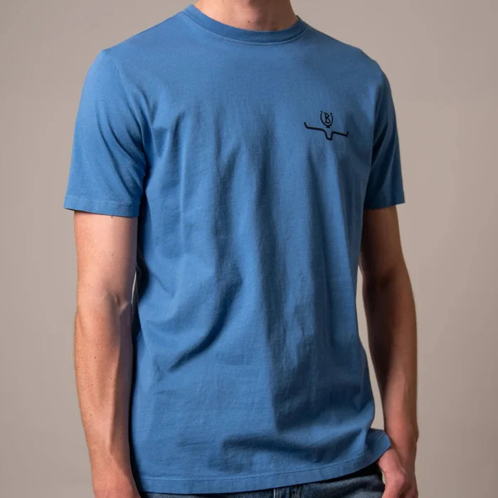 Kimes Ranch Lucky B Bucking T-Shirt in Mid Blue