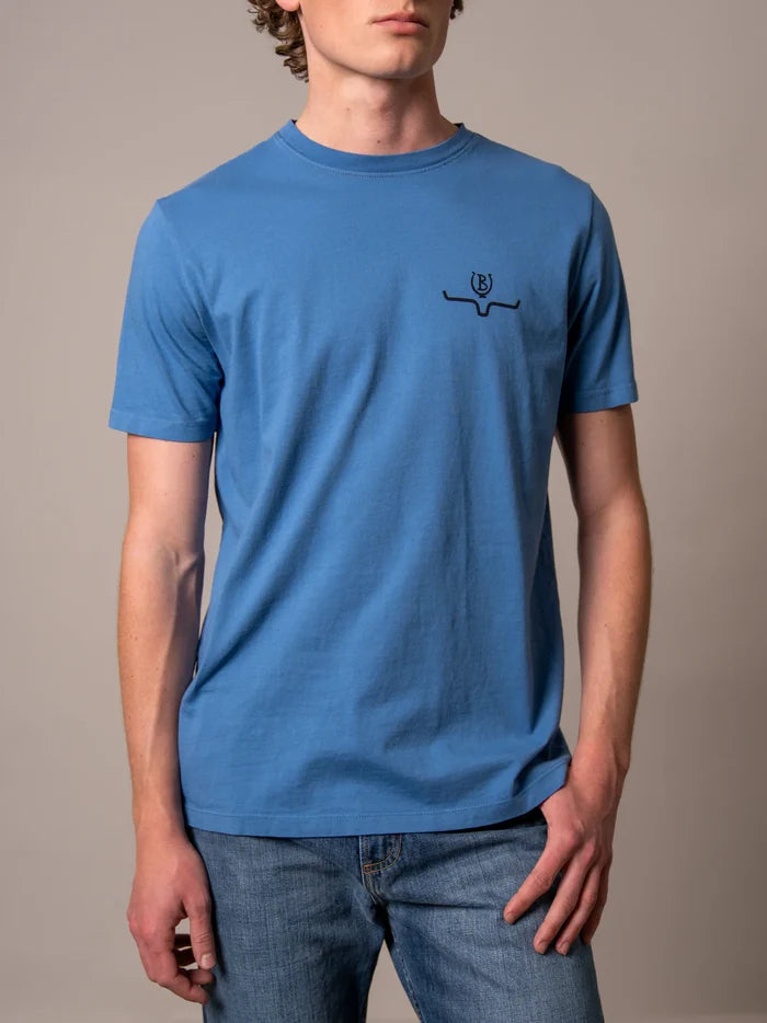Kimes Ranch Lucky B Bucking T-Shirt in Mid Blue