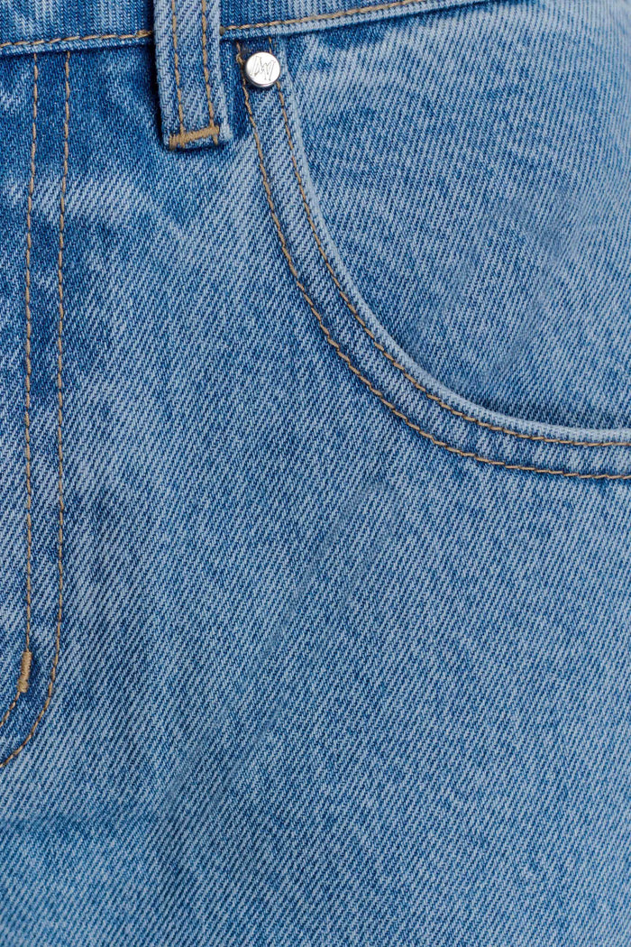 Kirralee Straight Leg Cuffed Jeans - Classic Blue